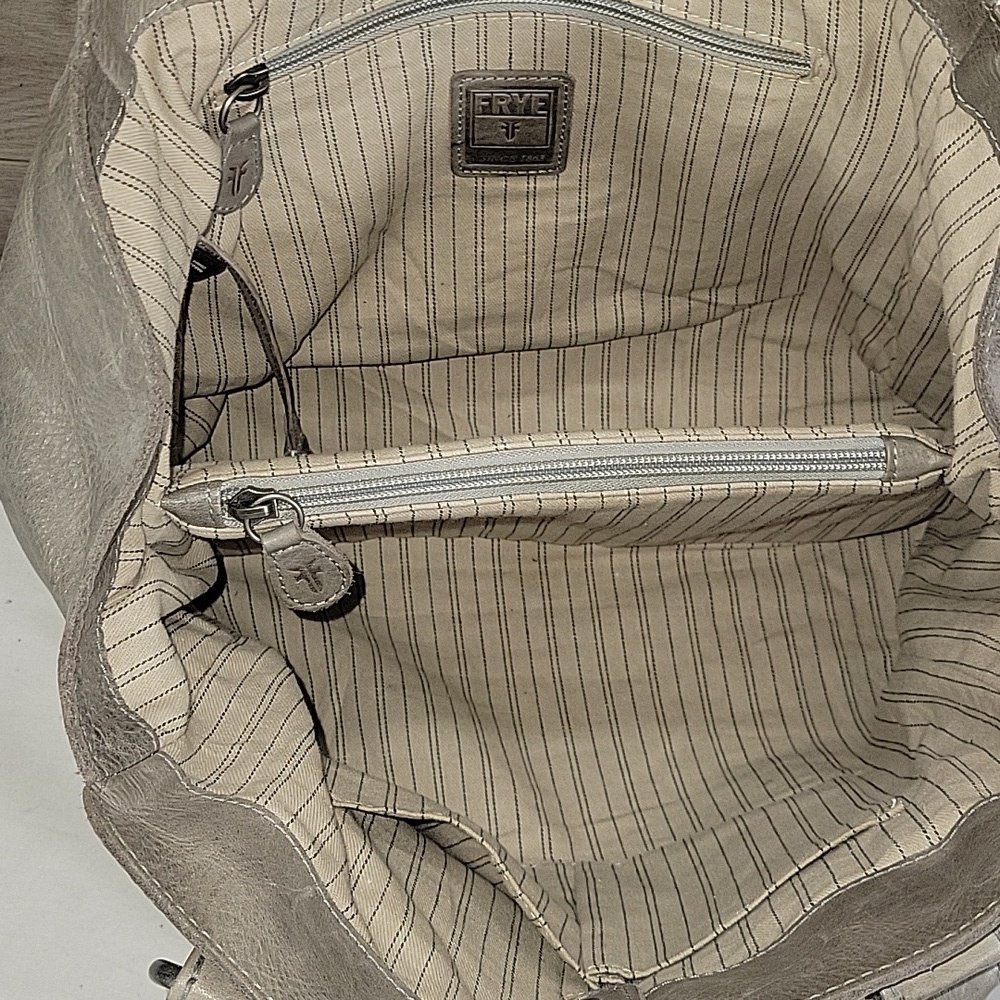 Frye Gray Leather Tote Bag - Picture 9 of 13